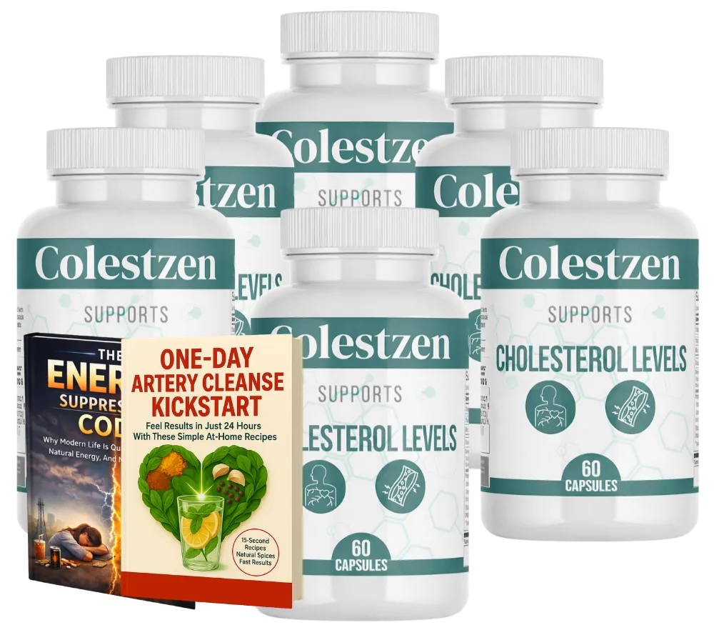 Six-bottle ColestZen package with two bonus guides