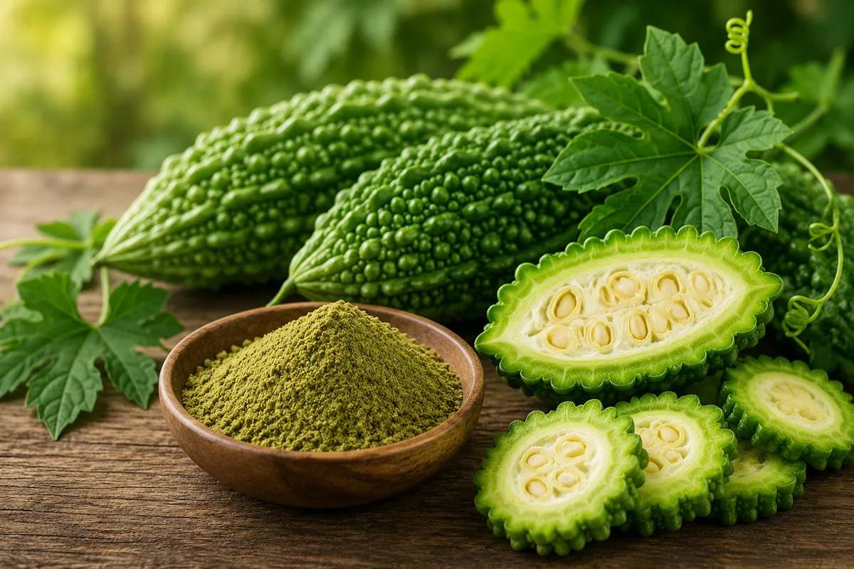 Bitter melon fruit, a botanical listed in ColestZen