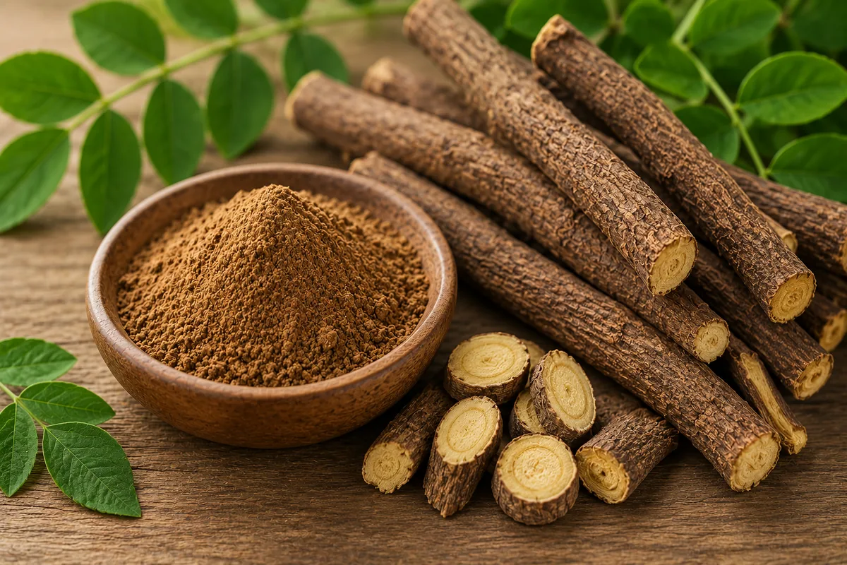 Licorice root, a botanical listed in ColestZen